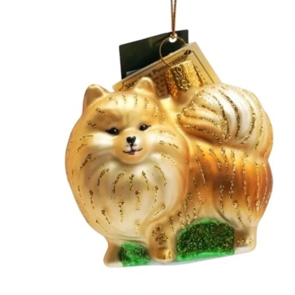 Old World Christmas Standing Pomeranian Ornament new 3